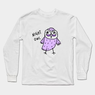 Night Owl Doodle Long Sleeve T-Shirt